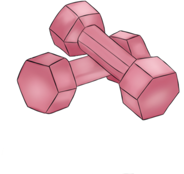 Hand Drawn Fitness Dumbbells
